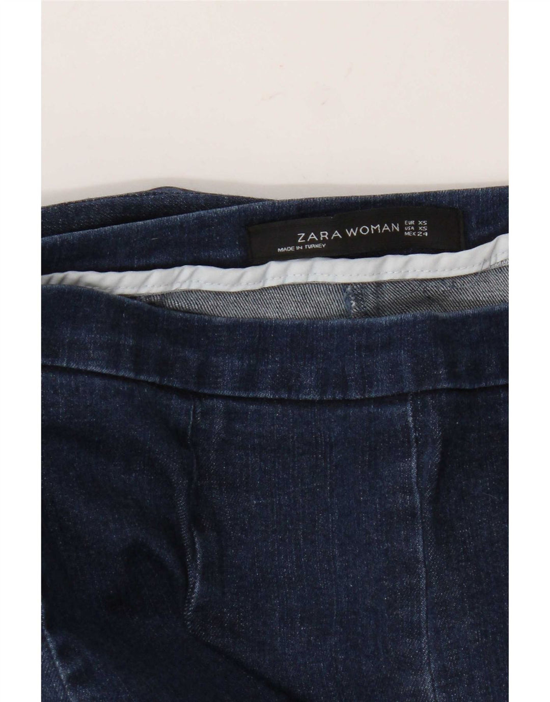 Zara Dame Flared Jeans XS W24 L29 Marineblå