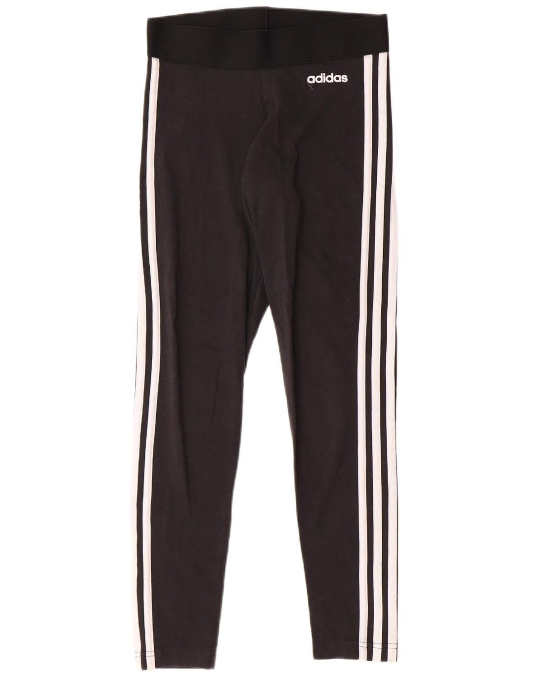 ADIDAS Womens Leggings UK 8/10 Small Black Cotton