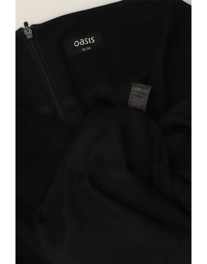 Oasis lige nederdel til kvinder UK 12 Medium W32 Sort polyester