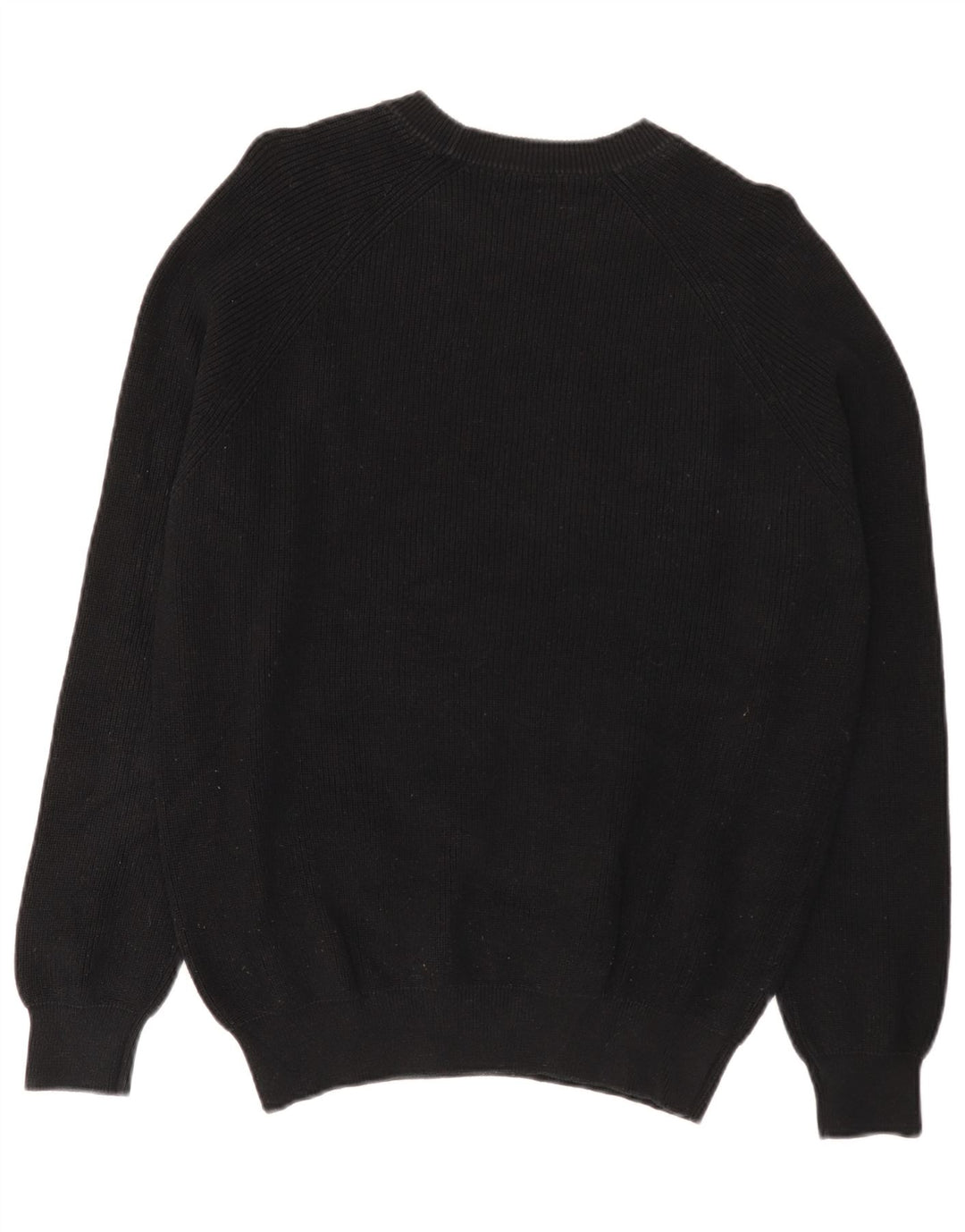 Zara Herre Boat Neck Jumper Sweater Lille Sort Bomuld