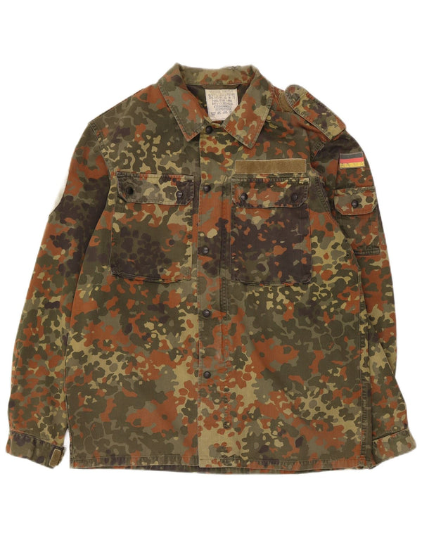 Vintage Herre Military Jacket UK 38 Medium Khaki Camouflage Cotton