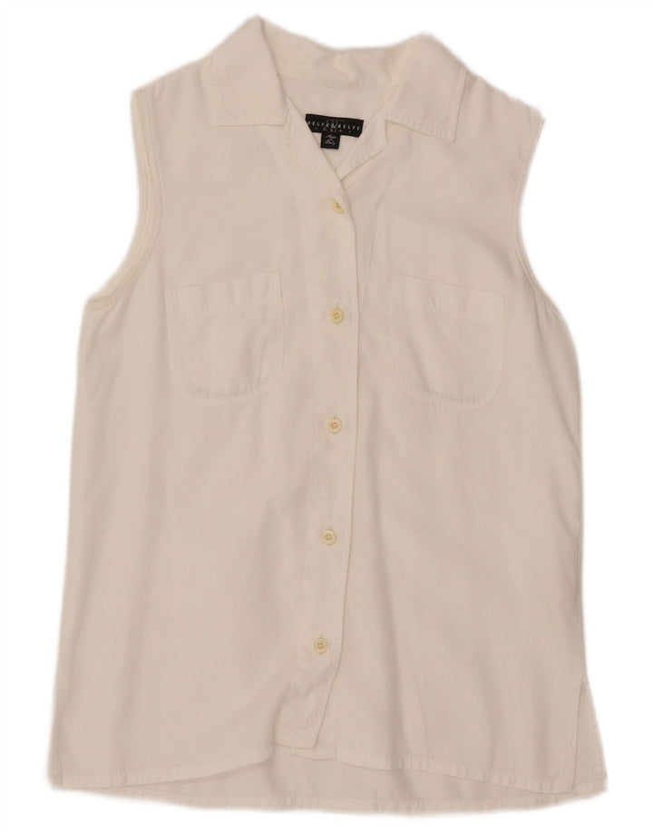 Belfe & Belfe Dame ærmeløs skjorte Bluse IT 42 Medium White Lyocell