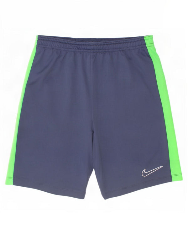 Nike Boys Sports Shorts 12-13 år Large Blue Colourblock Polyester
