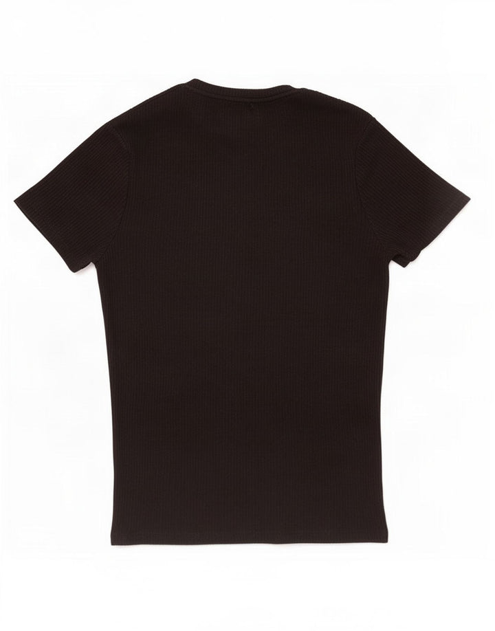 Zara Herre T-Shirt Top Stor Sort