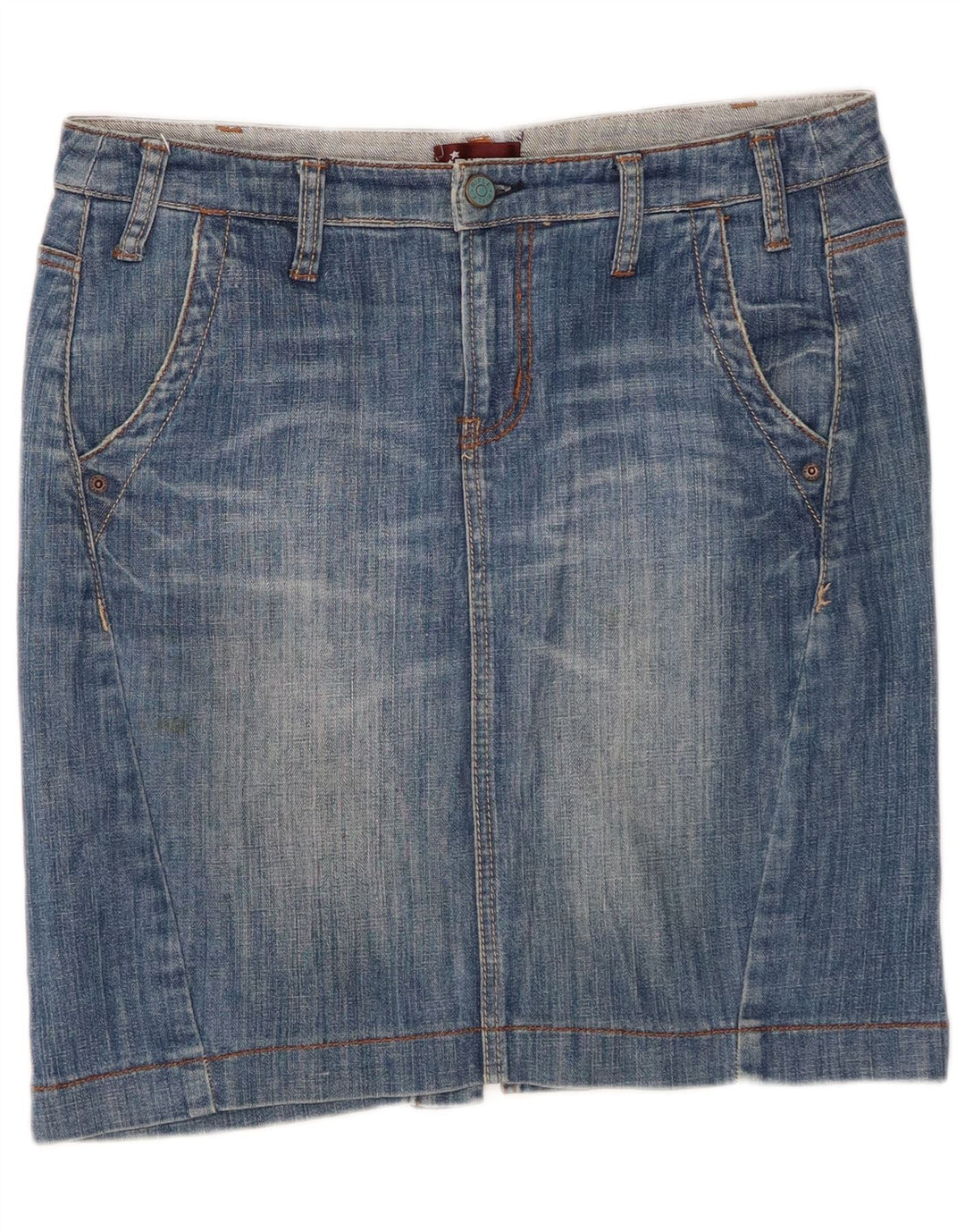 RIFLE Dame Mini Denim Nederdel W29 Medium Blue Bomuld