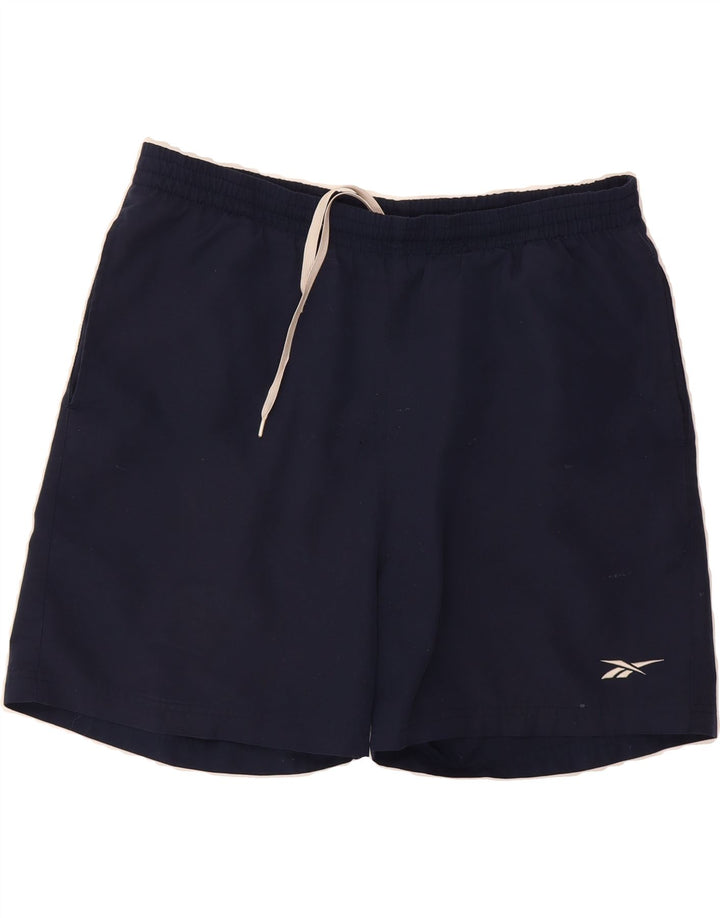 REEBOK Mens Sport Shorts XL  Navy Blue Polyester Vintage Reebok and Second-Hand Reebok from Messina Hembry 