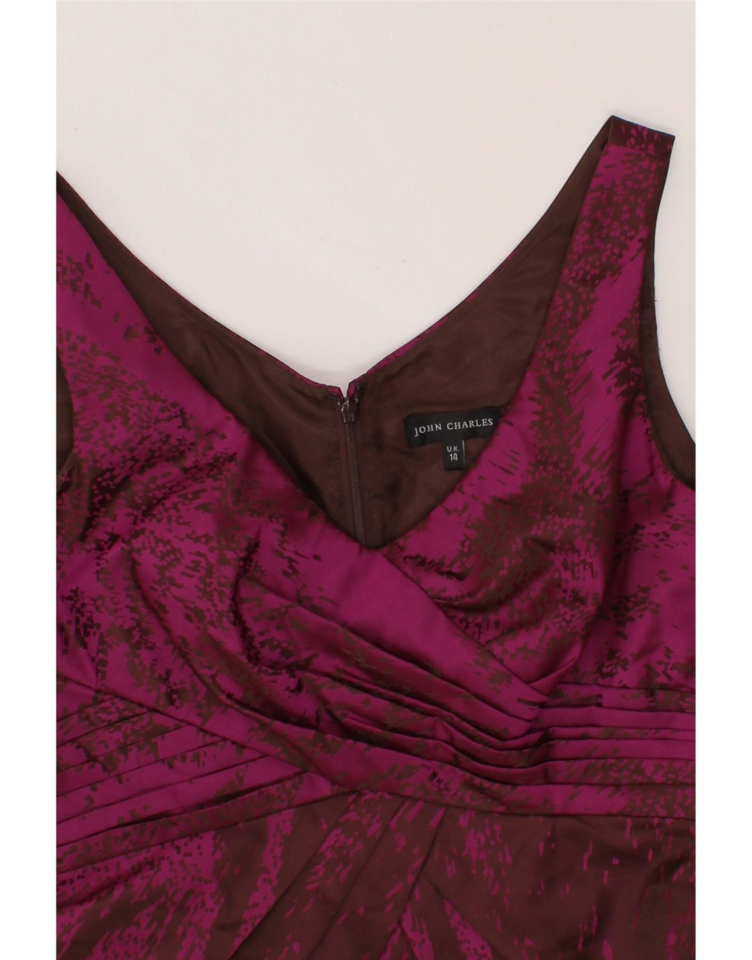 JOHN CHARLES Womens Abstract Pattern Bodycon Dress UK 14 Medium Pink Vintage John Charles and Second-Hand John Charles from Messina Hembry 