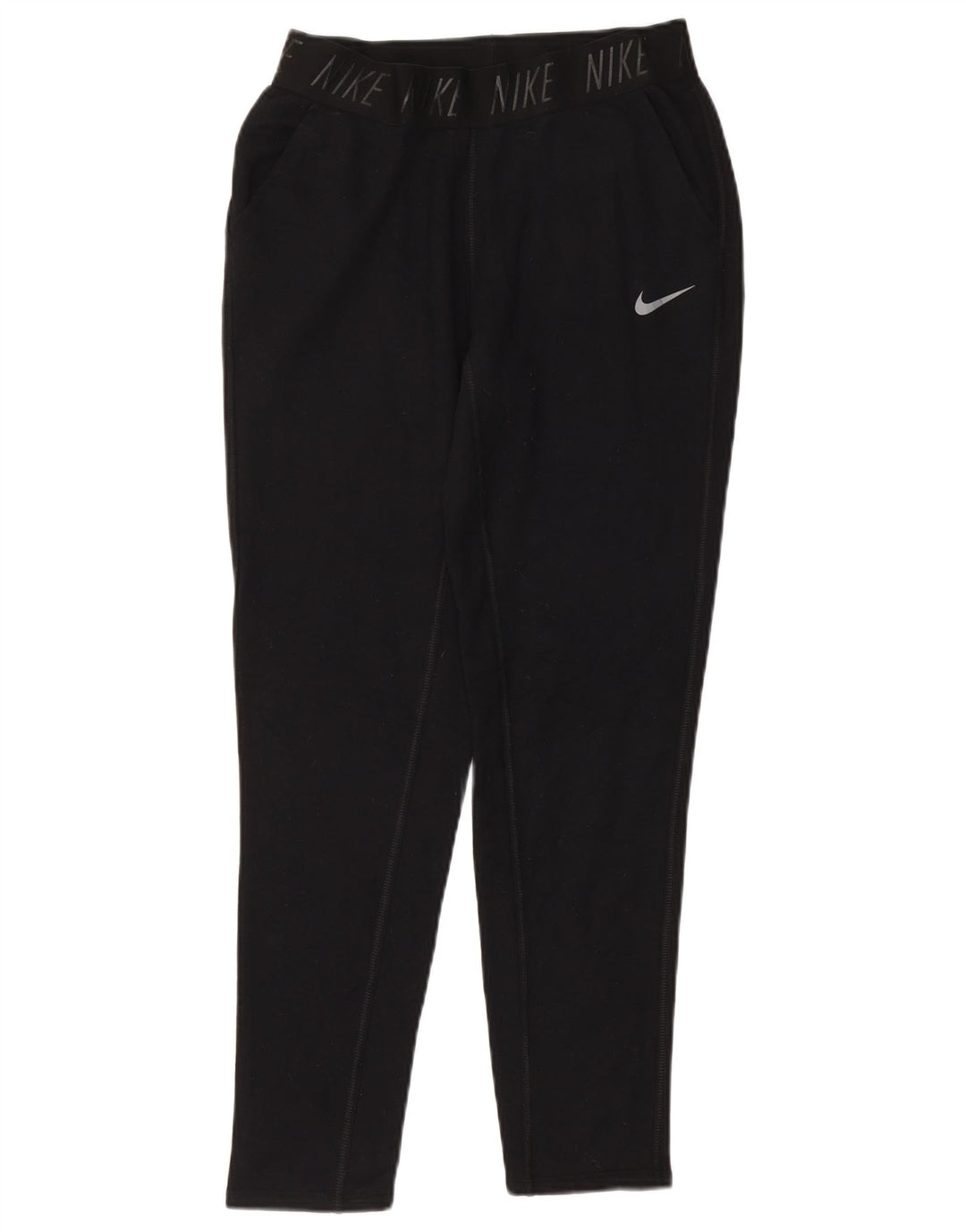 NIKE Dri Fit grafisk træningsdragt Bukser UK 10 Small Black