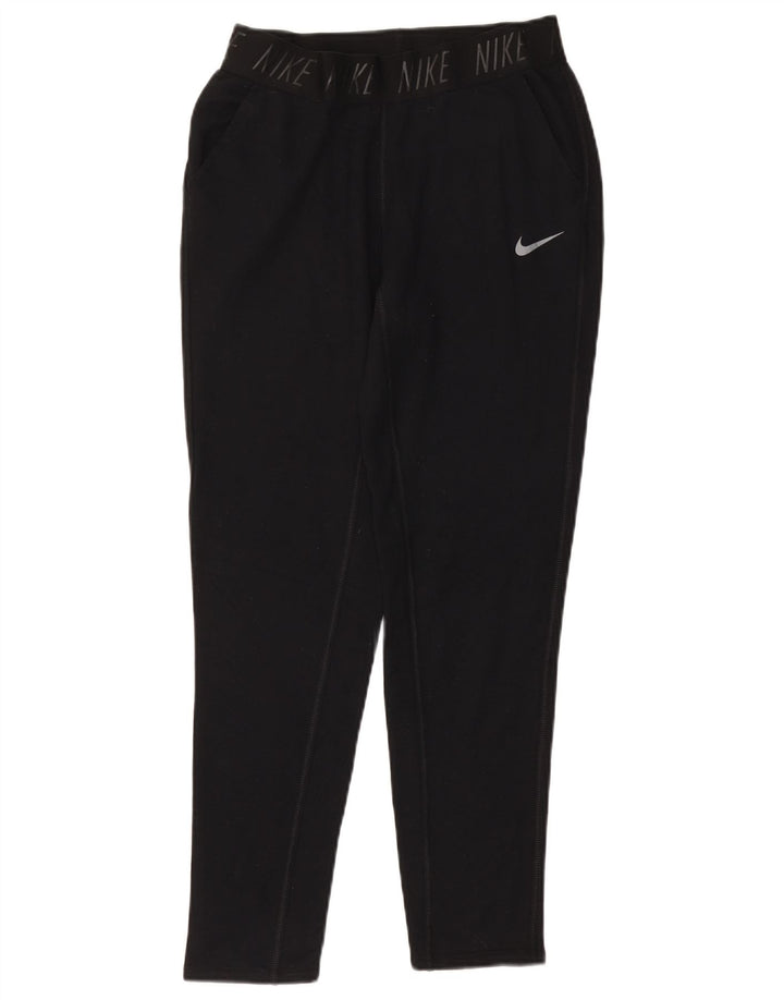 NIKE Dri Fit grafisk træningsdragt Bukser UK 10 Small Black