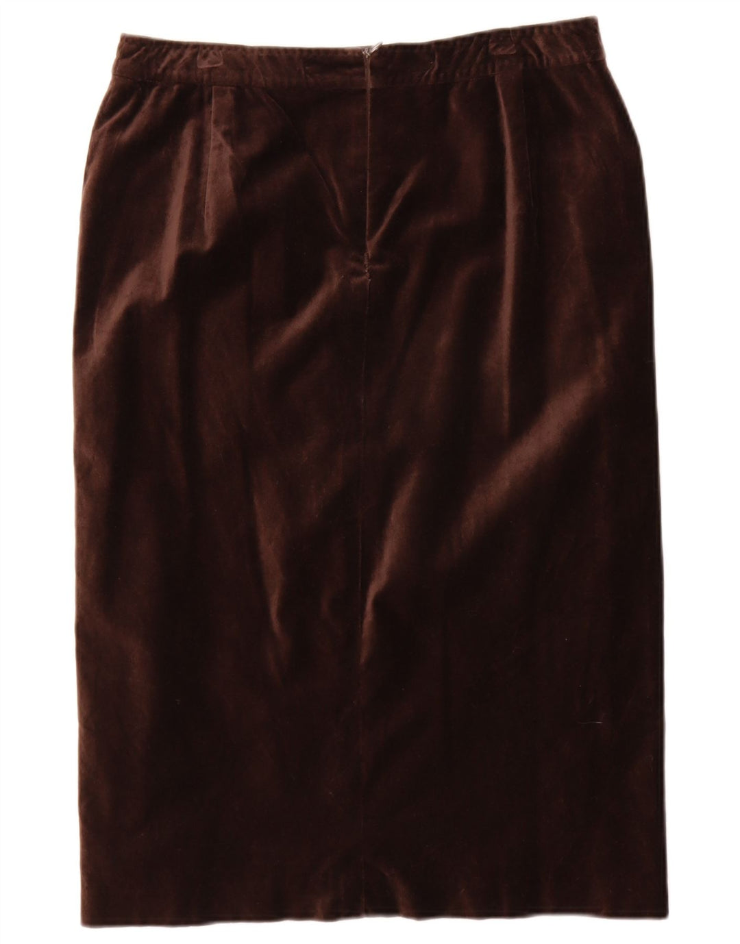 Max Mara Womens Velvet Straight Skirt W30 Medium Brown Bomuld