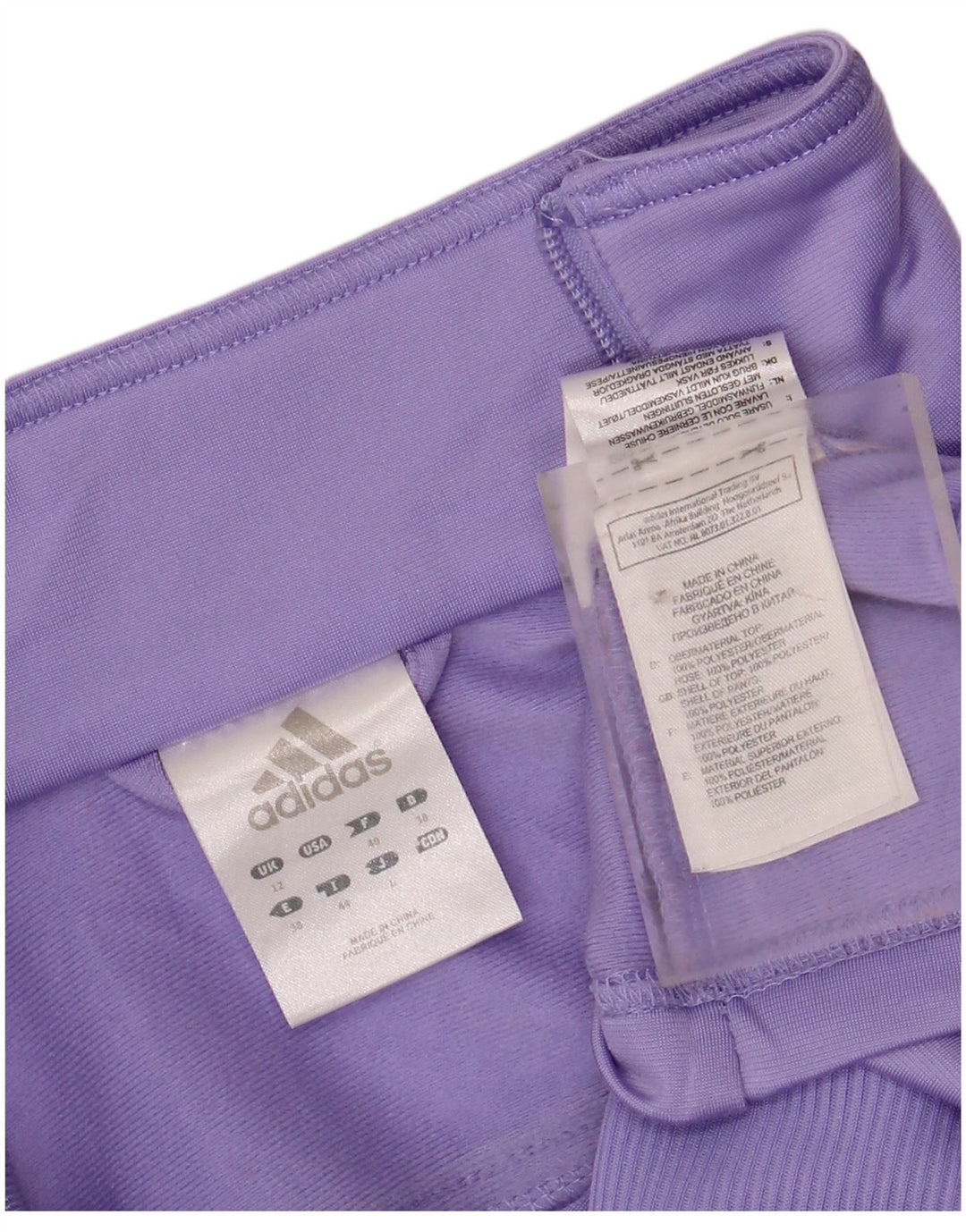 ADIDAS træningsdragt topjakke til kvinder UK 12 Medium Lilla Polyester