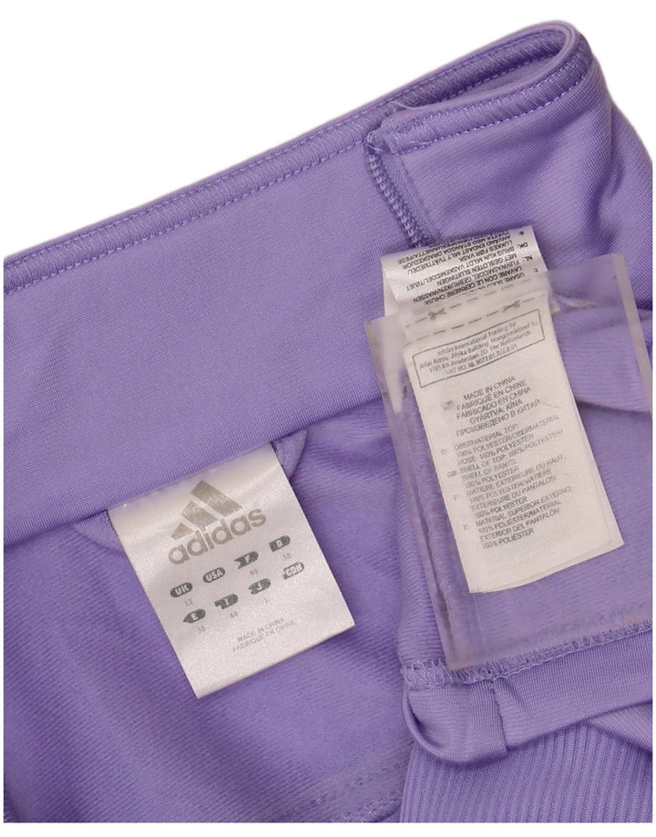 ADIDAS træningsdragt topjakke til kvinder UK 12 Medium Lilla Polyester
