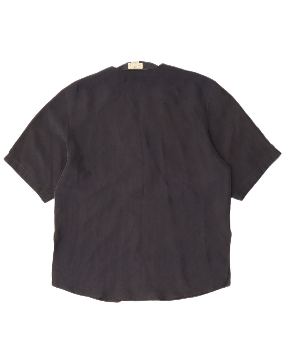 BLUE CLUB Dame Kortærmet skjorte Bluse IT 42 Medium Sort Silke