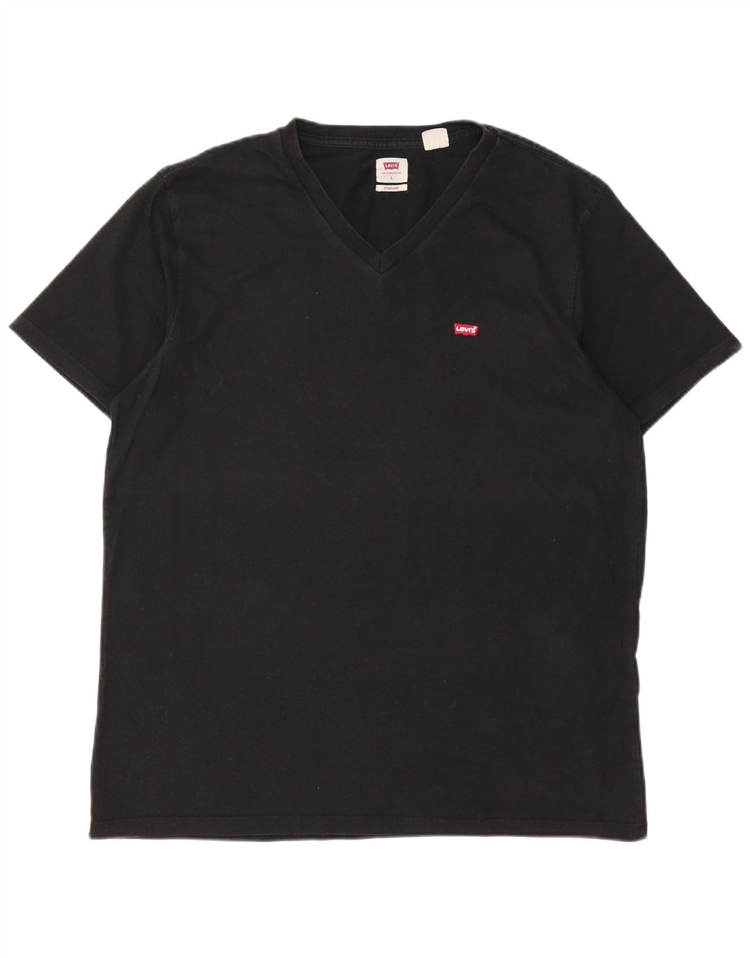 Levi's Herre Standard T-Shirt Top Stor Sort Bomuld