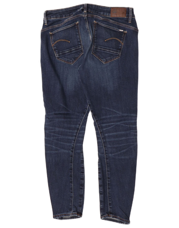 G Star Dame 3D Arc Crop Skinny Jeans W30 L26 Blå Bomuld