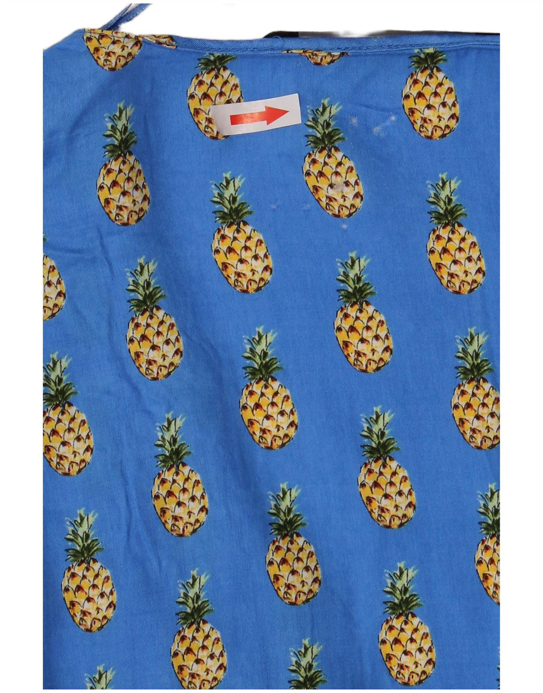 Zara kvinders abstrakt mønster 3/4-ærmet blusetop UK 18 XL Blå viskose