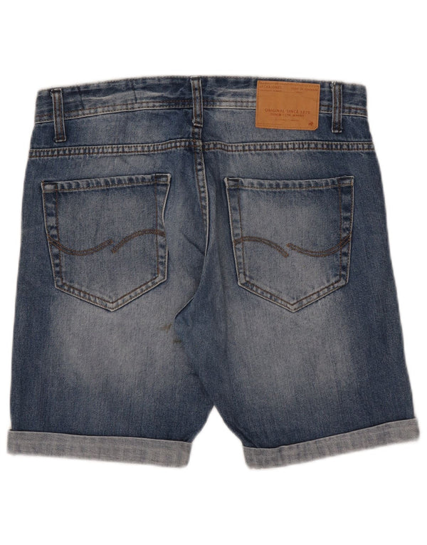 Jack & Jones denimshorts til mænd Small W30 blå bomuld