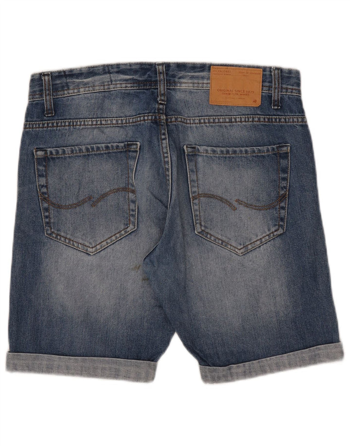 Jack & Jones denimshorts til mænd Small W30 blå bomuld