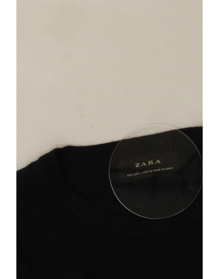 Zara Herre Crew Neck Jumper Sweater Large Navy Blue