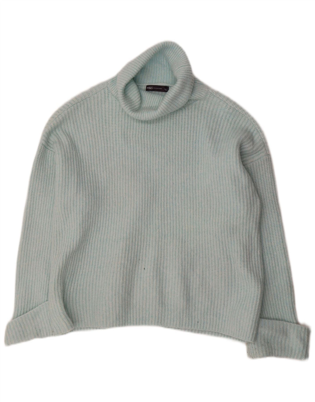 Marks & Spencer Dame Oversized Roll Neck sweater UK 16 Large Blue