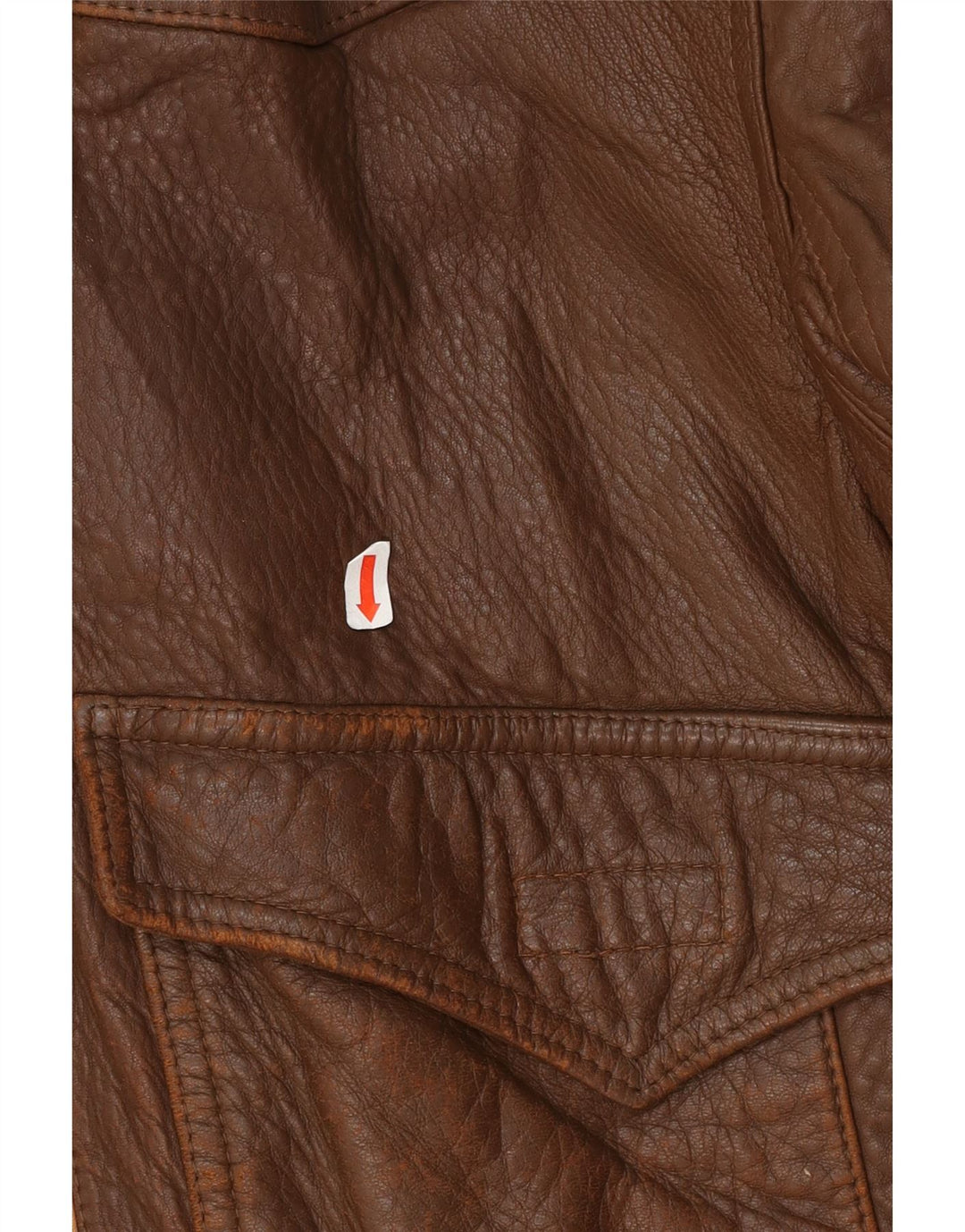 CONBIPEL Mens Military Leather Jacket UK 38 Medium Brown Leather Vintage Conbipel and Second-Hand Conbipel from Messina Hembry 