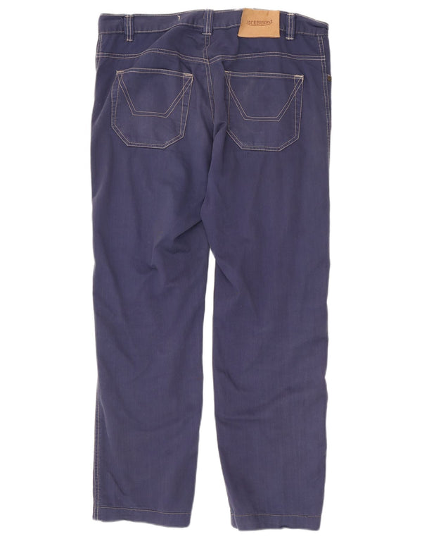 Jeckerson Herre Straight Jeans IT 50 Large W34 L28 Marineblå Bomuld