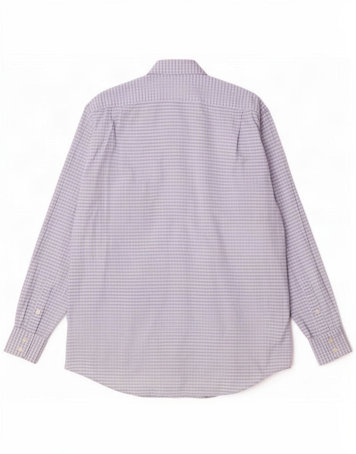 Lacoste Herreskjorte str. 41 Large Blue Plaid Bomuld