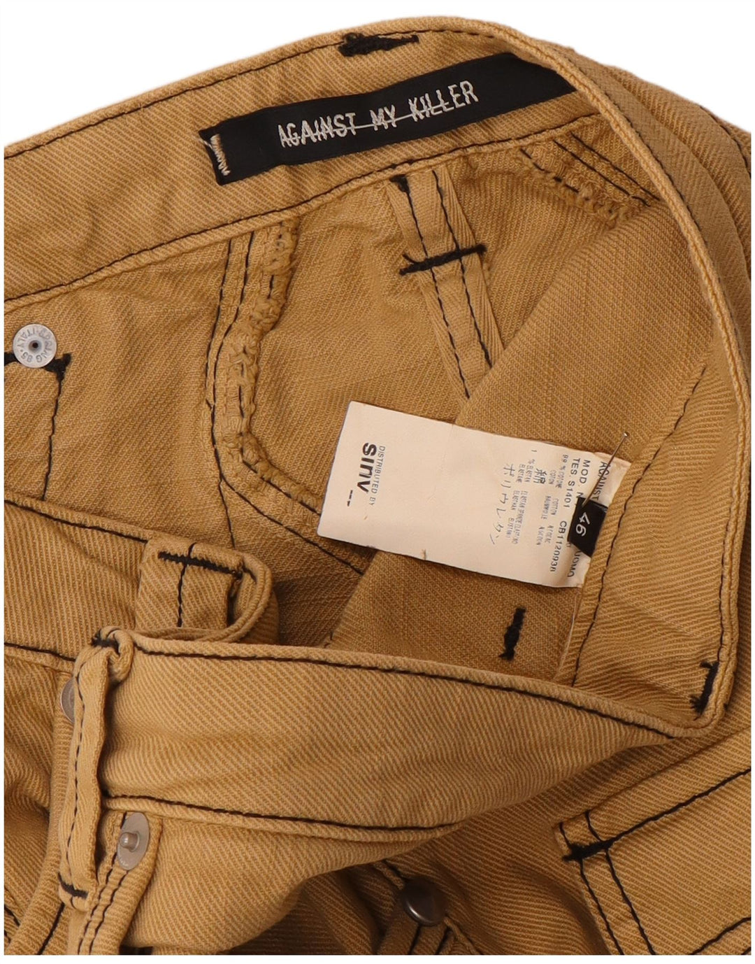 Against My Killer Damebukser med lav talje IT 46 Large W32 L36 Beige