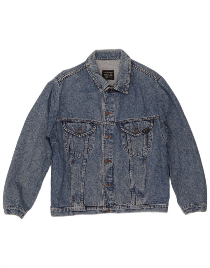 Benetton Herre denimjakke IT 50 Stor Blå Bomuld