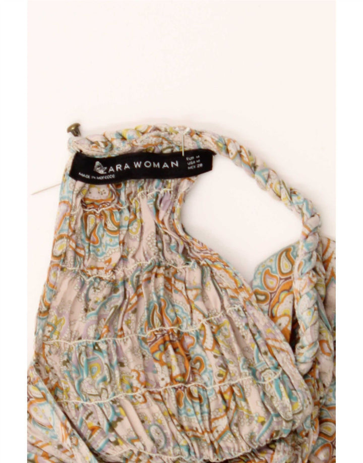 Zara Dame Oversized Sundress UK 14 Medium Multicolored Paisley