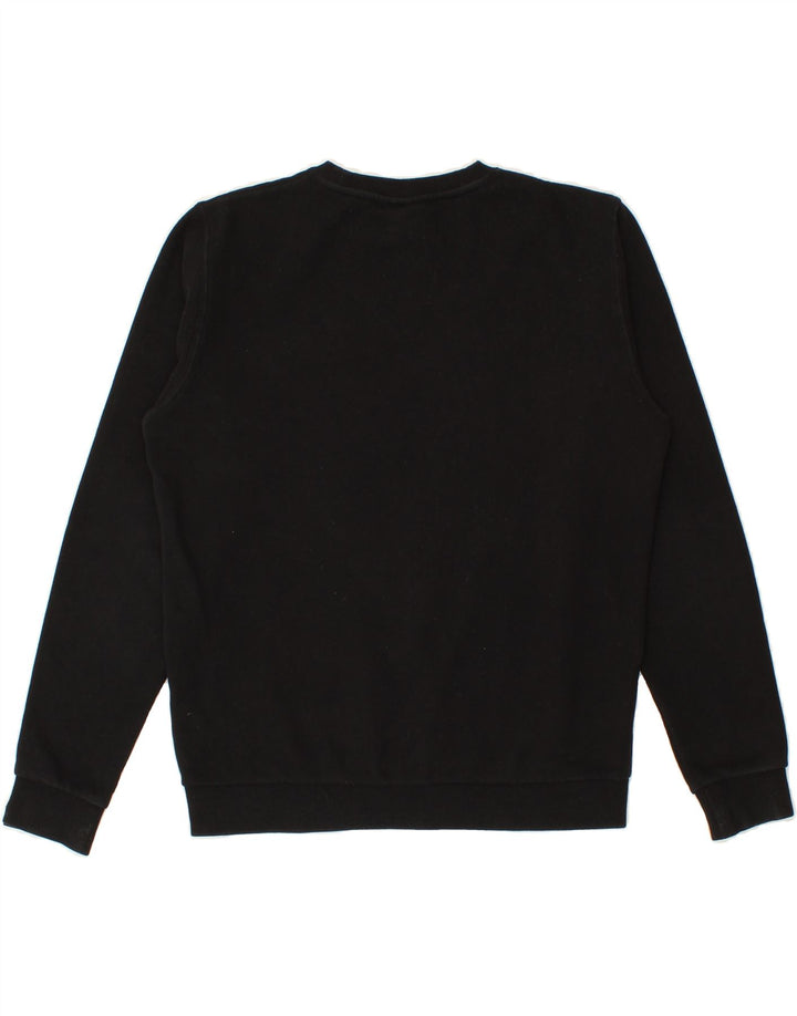 ELLESSE Womens Oversized Sweatshirt Jumper UK 10 Small Black Cotton Vintage Ellesse and Second-Hand Ellesse from Messina Hembry 