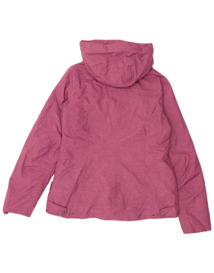 Jack Wolfskin Dame Hooded Windbreaker Jacket UK 12/14 Medium Pink