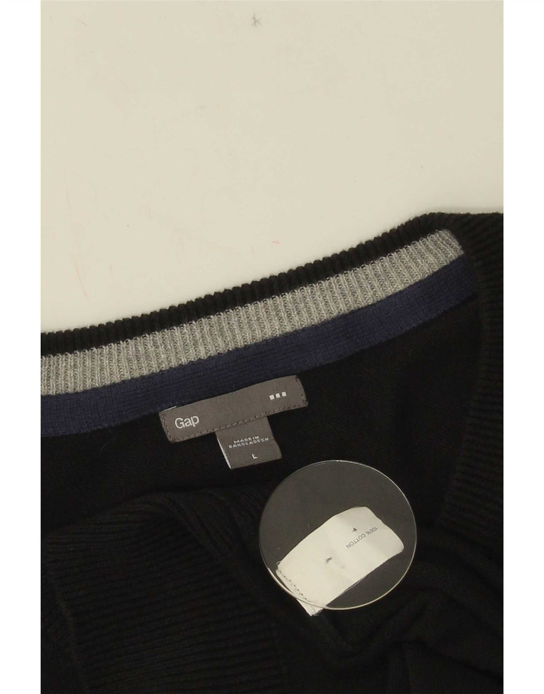 Gap Herre V-hals sweater Stor sort bomuld