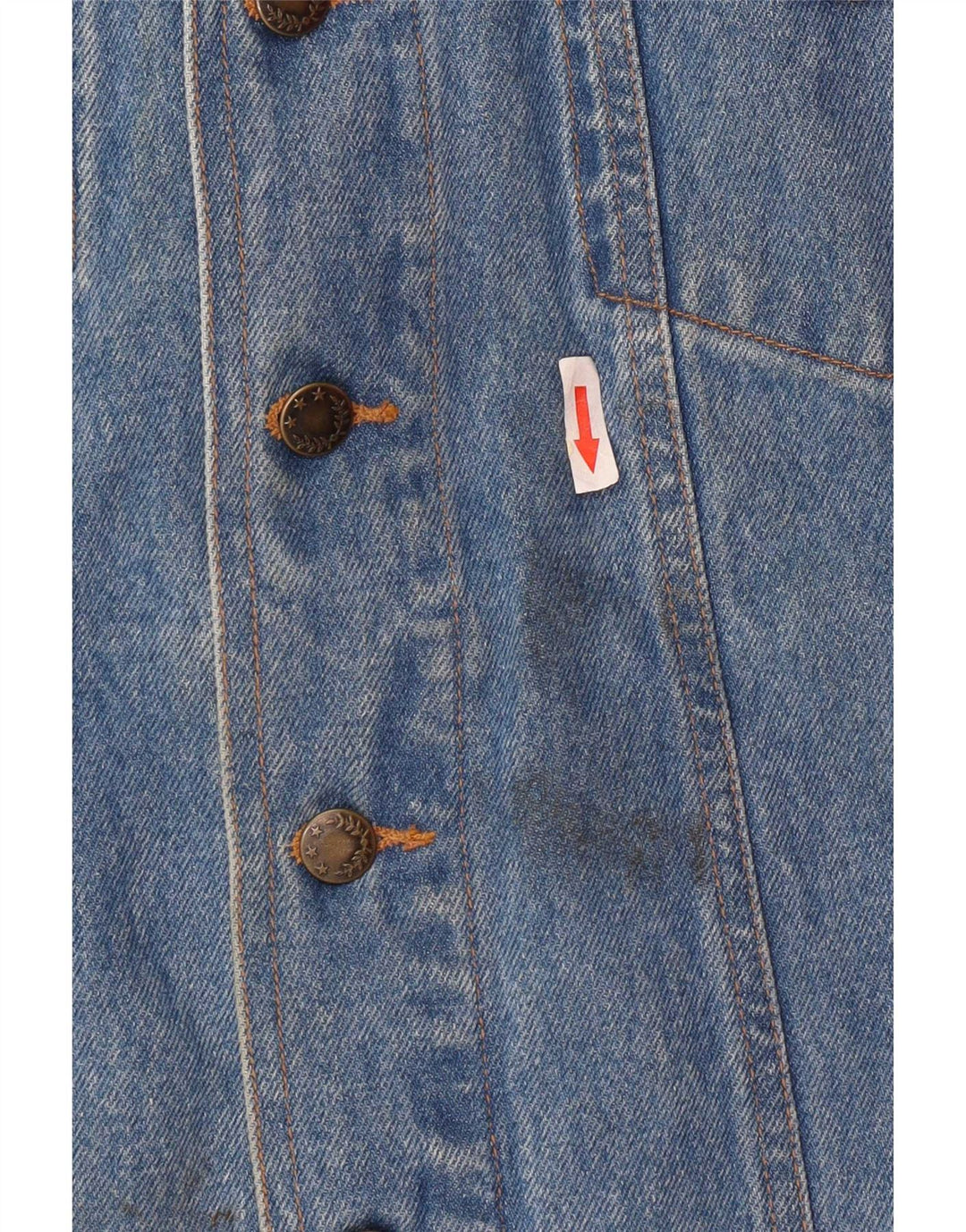 Marcel Clair Mens Denim Gilet UK 40 Large Blue Cotton