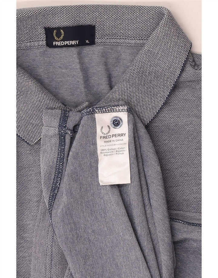 Fred Perry herre poloshirt XL blå bomuld