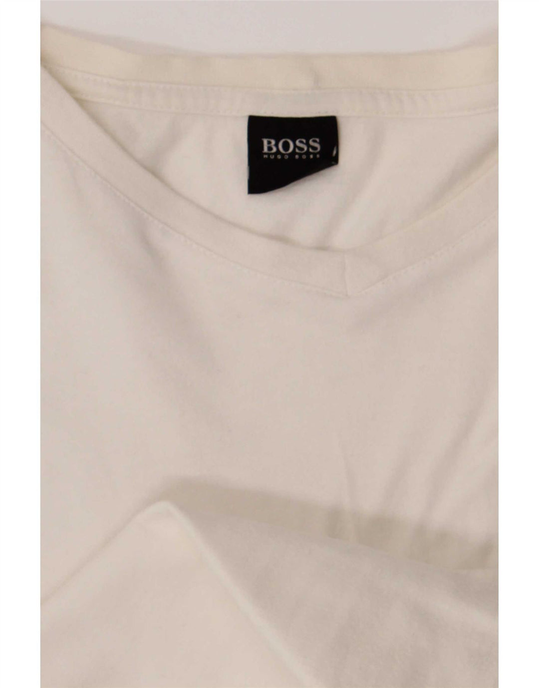 Hugo Boss Herre T-Shirt Top XL Hvid Bomuld