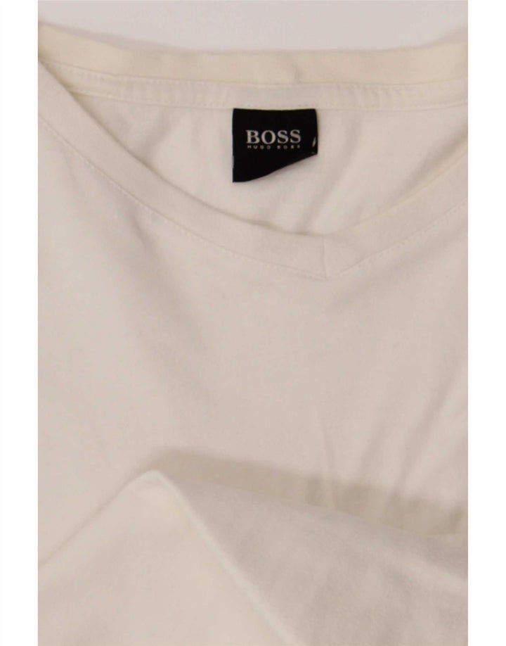 Hugo Boss Herre T-Shirt Top XL Hvid Bomuld