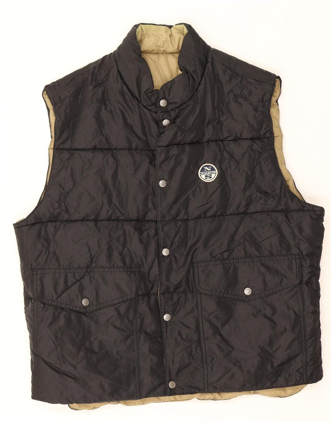 North Sails Herre Reversible Polstret Gilet UK 40 Large Black