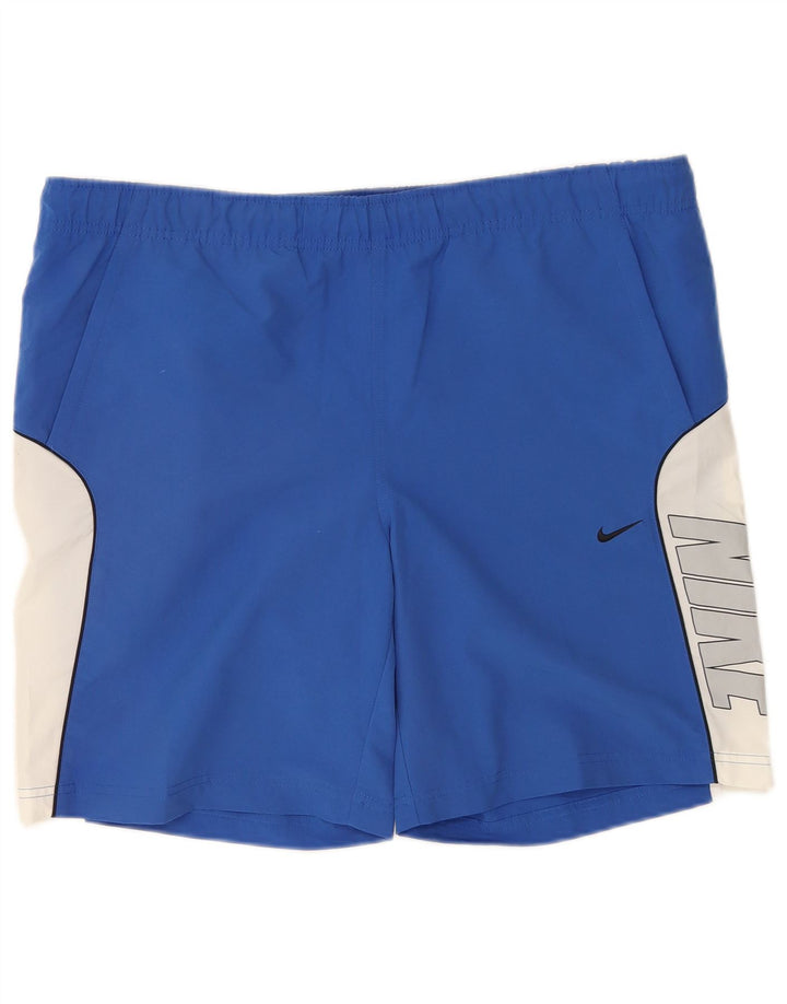 Nike grafiske sportsshorts til mænd Medium Blue Colourblock Polyester