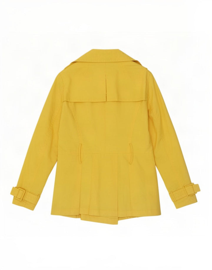 Zara Trench Coat til kvinder UK 10 Lille gul polyester