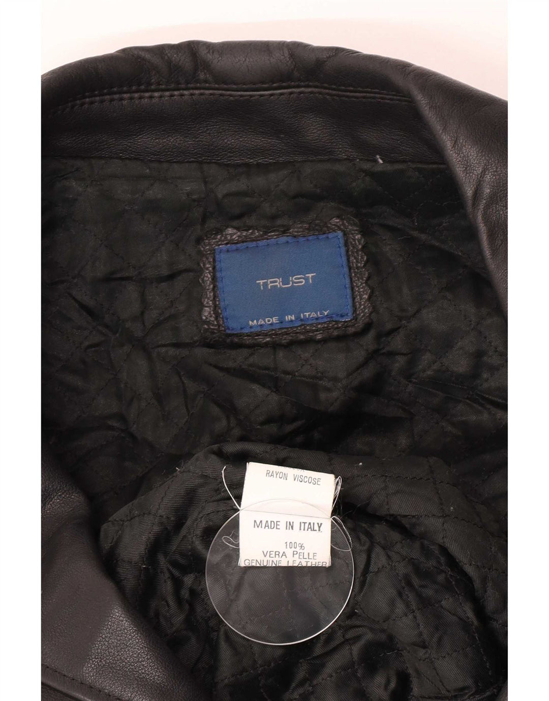 Vintage herre læderjakke IT 52 XL sort læder