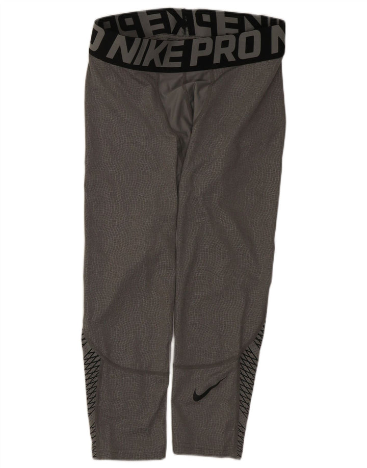 Nike Herre grafiske Capri Leggings Small Grey Colourblock Polyester