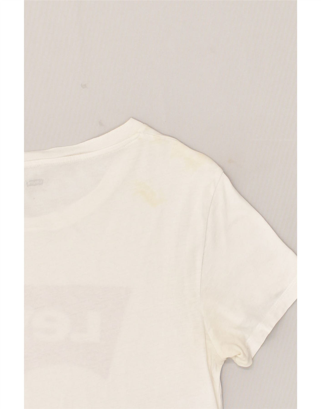 LEVI'S Womens Graphic T-Shirt Top UK 14 Medium White Cotton | Vintage Levi's | Thrift | Second-Hand Levi's | Used Clothing | Messina Hembry 