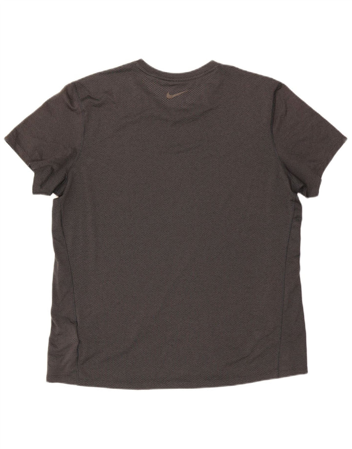 Nike Herre Dri Fit T-shirt Top XL Grå Colourblock Polyester