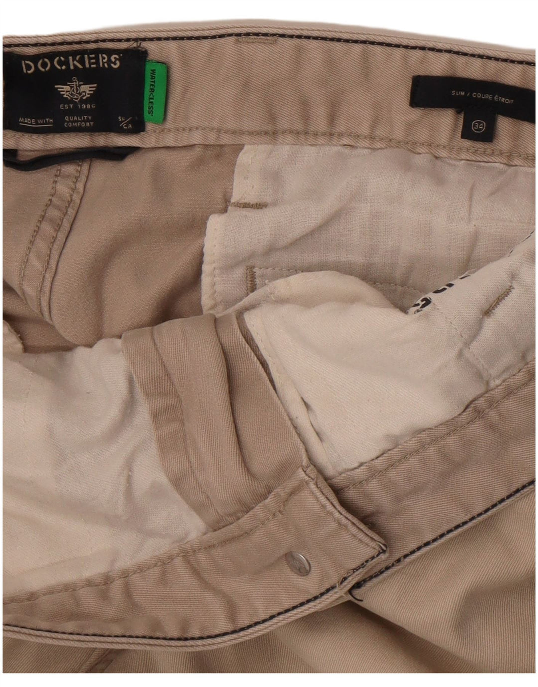 Dockers Herre Slim Chino Bukser W34 L29 Beige