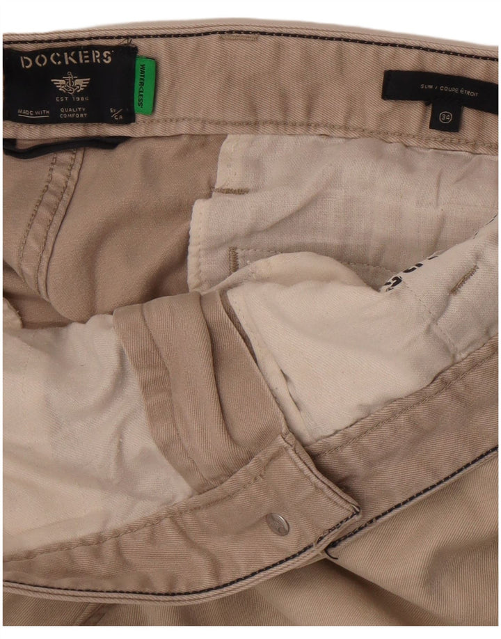Dockers Herre Slim Chino Bukser W34 L29 Beige