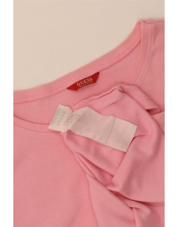 Guess Kvinders Grafisk Vest Top UK 14 Large Pink Bomuld