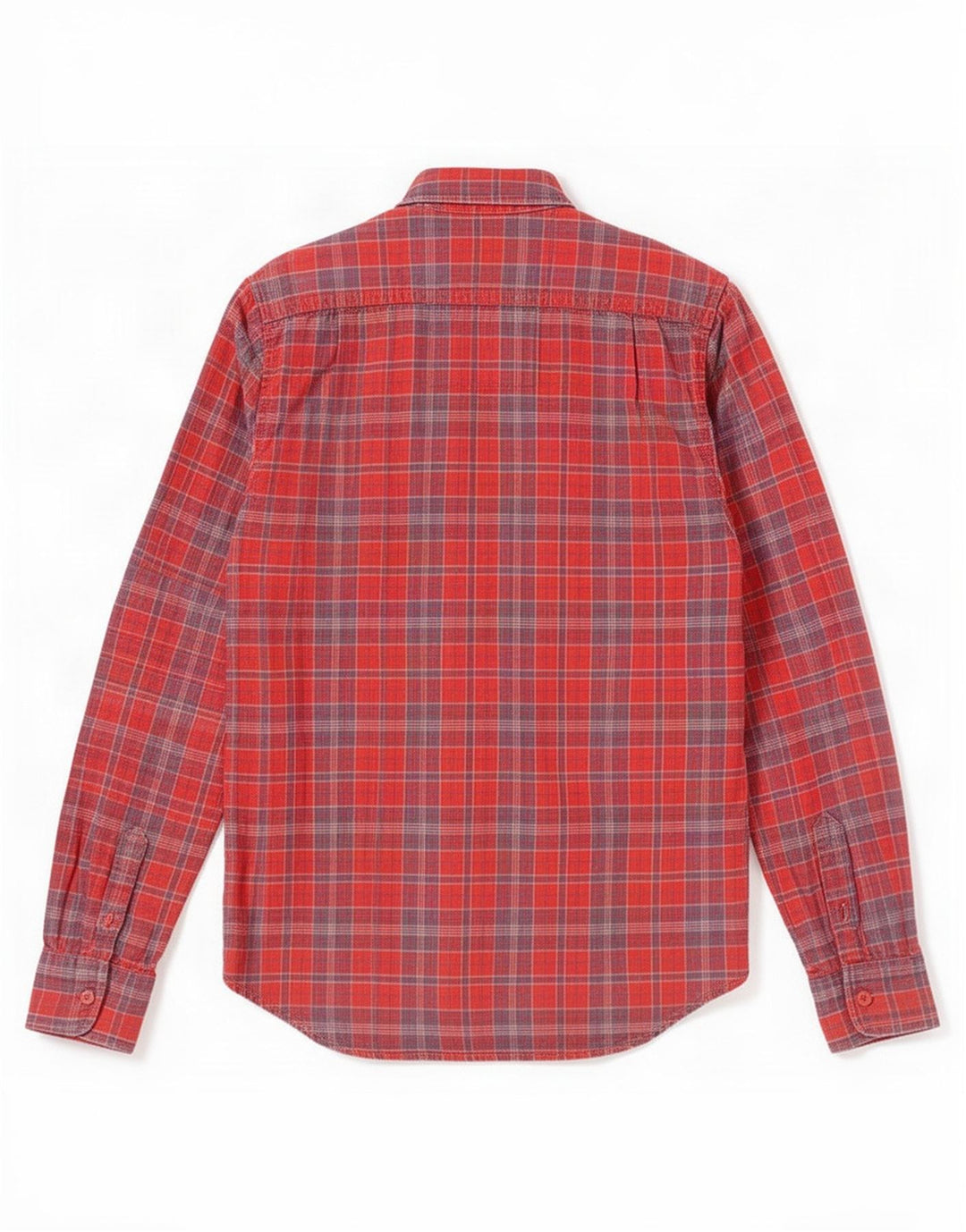 Superdry Flanelskjorte til mænd, stor rød ternet bomuld
