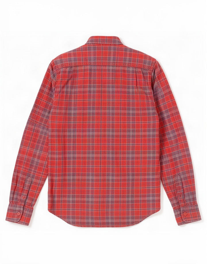 Superdry Flanelskjorte til mænd, stor rød ternet bomuld