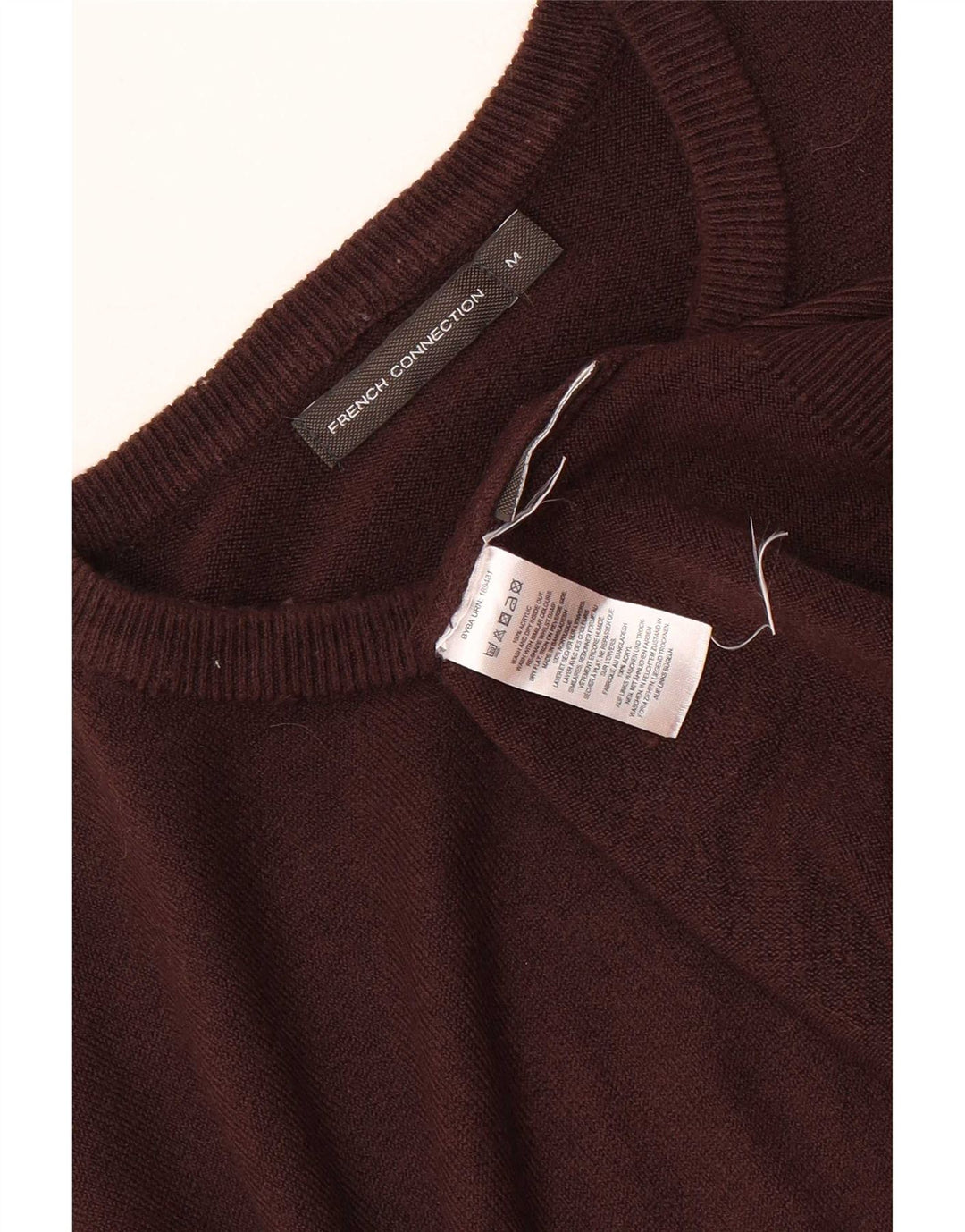 French Connection Herre Regular Fit Crew Neck Jumper Sweater Medium Maroon